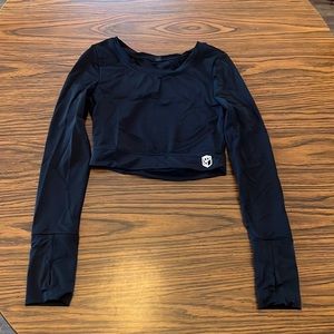 Open back long sleeve crop